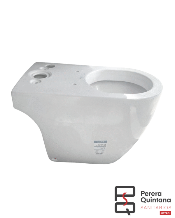 Inodoro corto Ferrum Fontana blanco, compacto y funcional