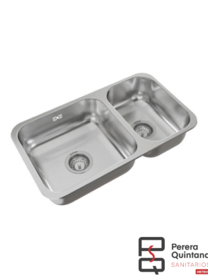 Bacha doble Johnson R3718 de acero inoxidable, funcional y resistente.