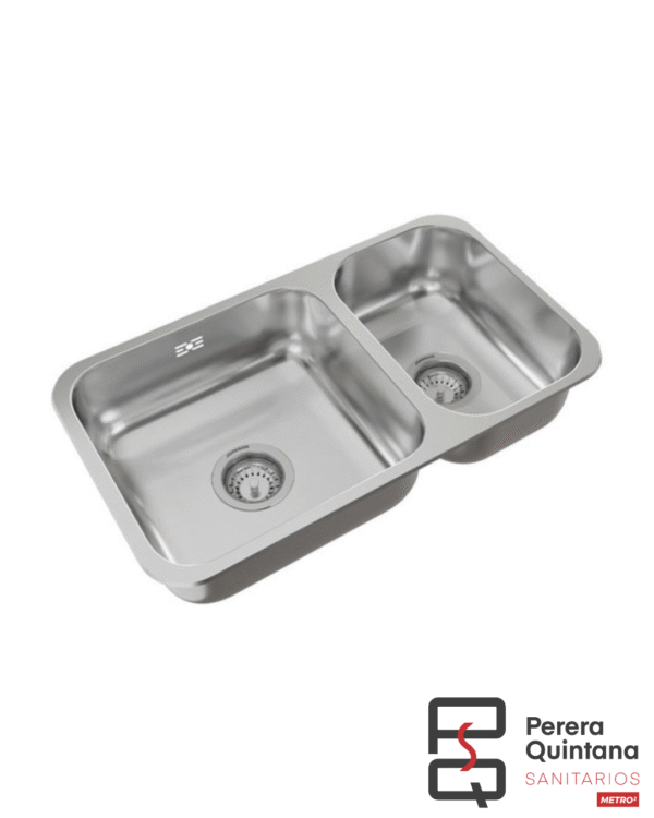 JOHNSON R3718 (63X34X18) BACHA DOBLE Bacha doble Johnson R3718 de acero inoxidable, funcional y resistente.