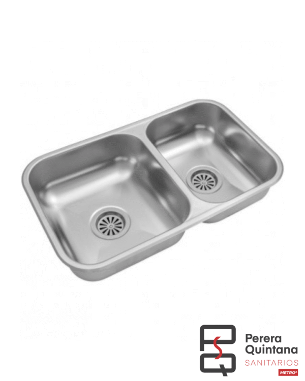 JOHNSON RR63 (63X37X13) BACHA DOBLE Bacha doble Johnson RR63 de acero inoxidable, práctica, resistente y funcional.