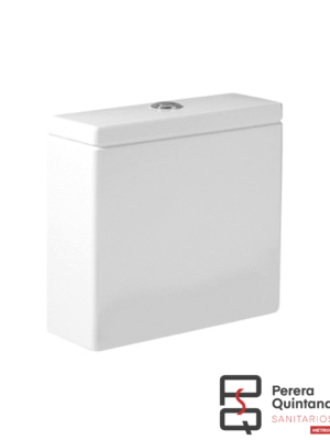 Depósito de apoyo Roca Hall blanco con descarga dual, diseño moderno y eficiente