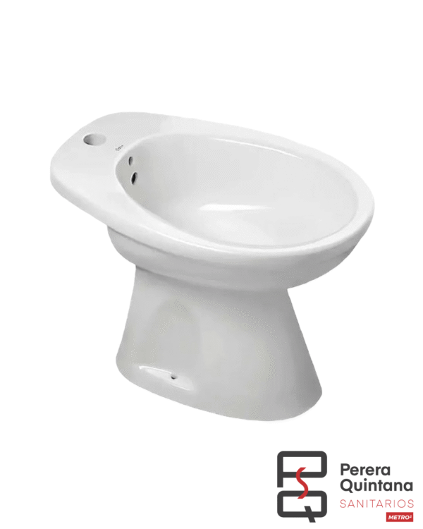 Bidet Roca Italiana de 1 agujero en porcelana blanca, diseño clásico y funcional.