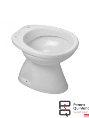 Inodoro corto Roca Italiana en porcelana blanca, diseño clásico y compacto.