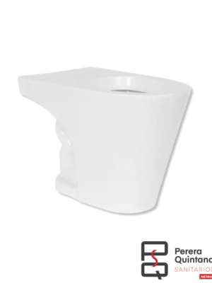 Inodoro corto Ferrum Marina en porcelana blanca, diseño compacto y moderno.