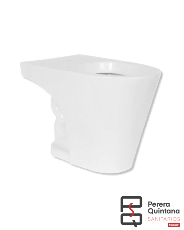 Inodoro corto Ferrum Marina en porcelana blanca, diseño compacto y moderno.