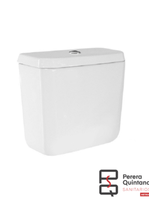Depósito colgante Roca Mónaco en porcelana blanca, diseño clásico y práctico.