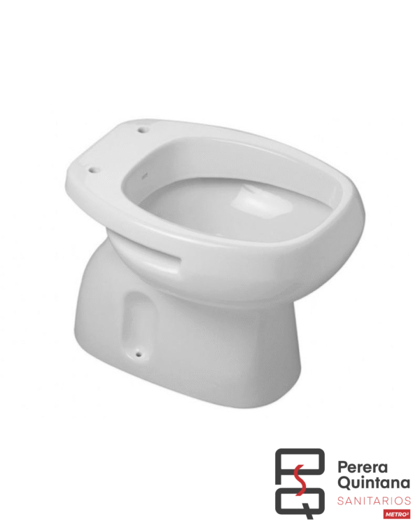 Inodoro corto Roca Mónaco blanco de porcelana sanitaria.