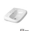 Lavatorio Roca Mónaco 1 agujero en porcelana blanca.