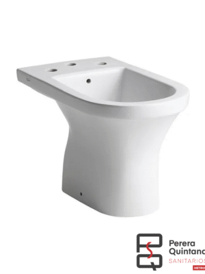 Bidet Ferrum Varese 3 agujeros de porcelana blanca.