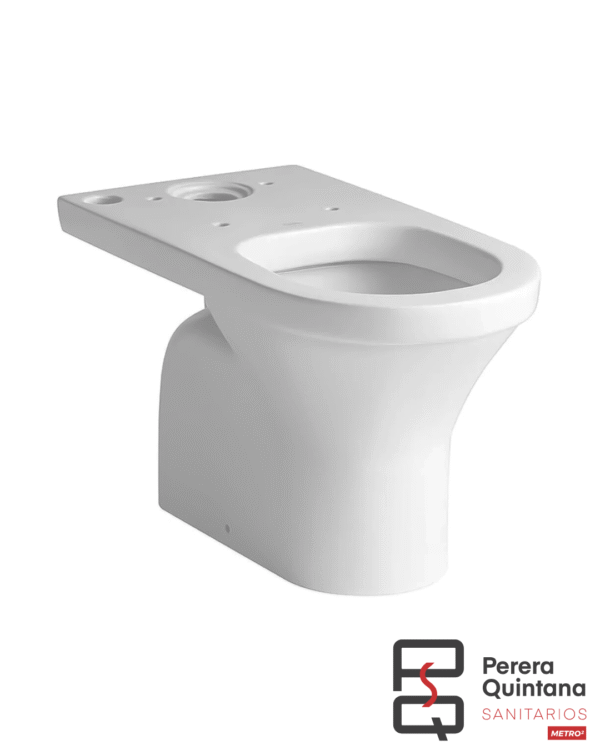 Inodoro largo Ferrum Varese de porcelana blanca.