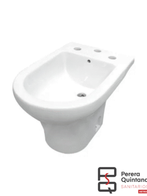 Bidet Ferrum Veneto 3 agujeros de porcelana blanca.