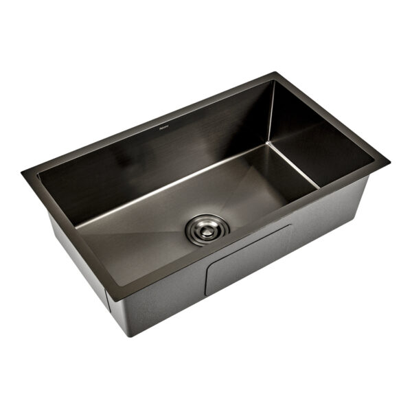 Bacha de Cocina de Acero Inoxidable Brushed Black Gun (750x450x220)